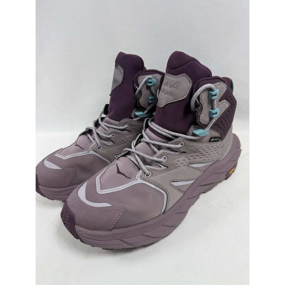 Hoka One Womens Purple Anacapa Mid GTX Gore-Tex Boots Size 8 B - Picture 3 of 9